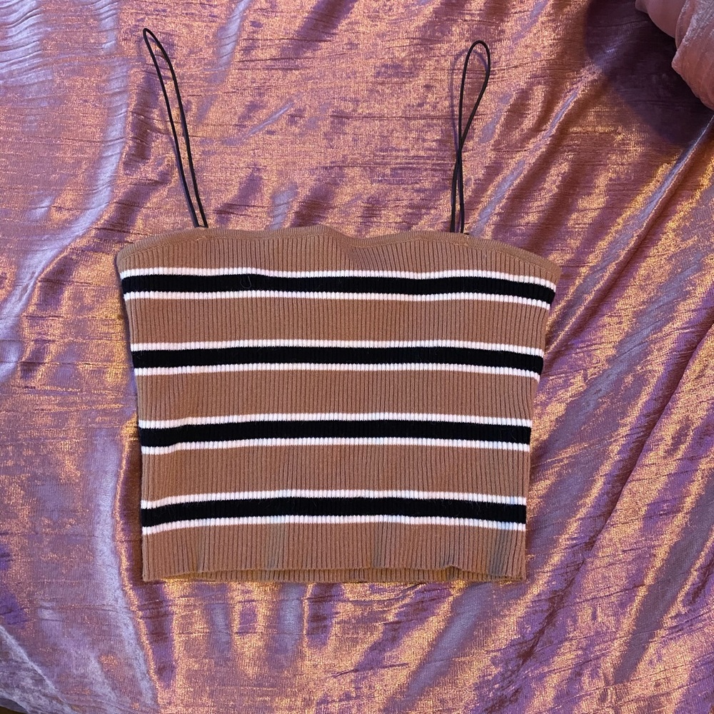 Kendall & Kylie Striped crop top